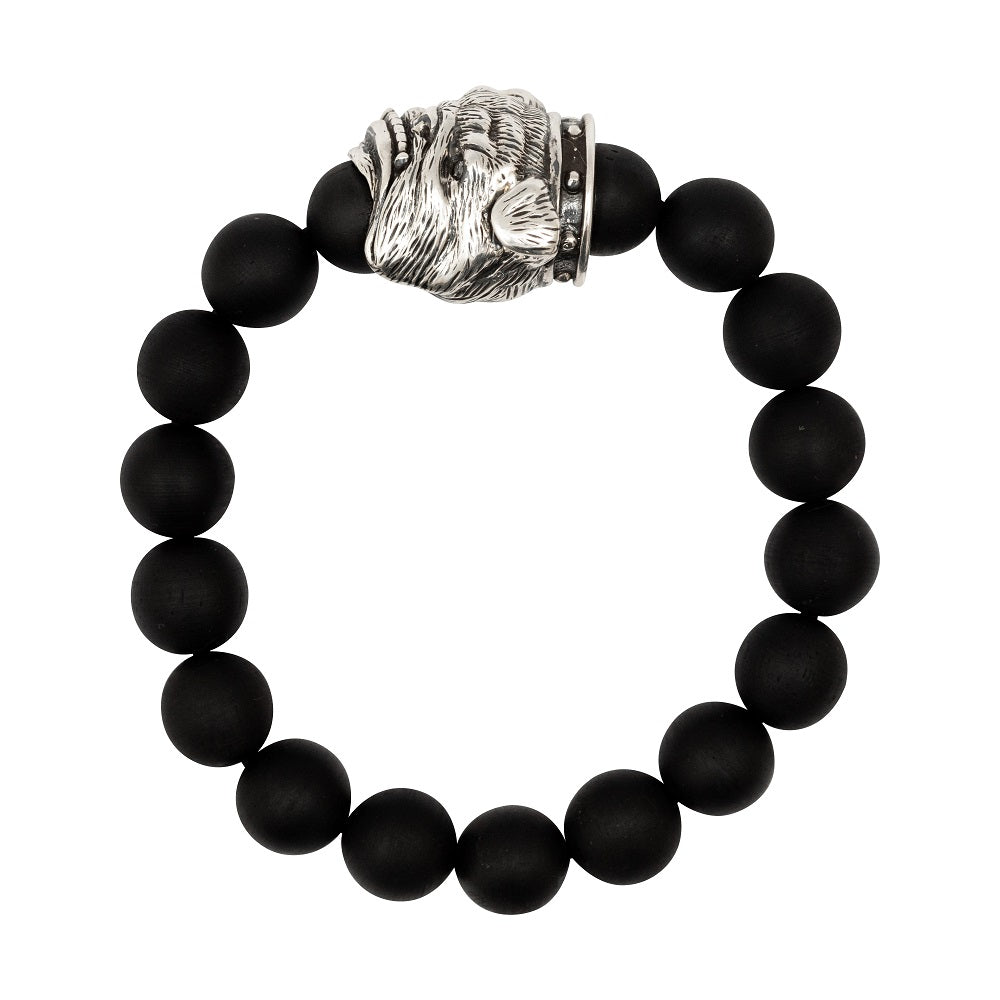 Chinese Zodiac Ebony Bead Bracelet - Year of the Dog