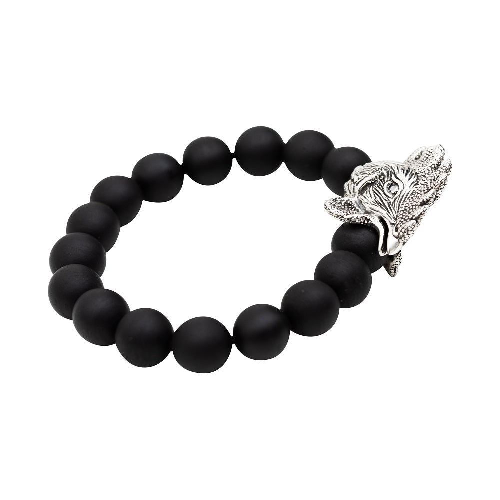 Chinese Zodiac Ebony Bead Bracelet - Year of the Rooster