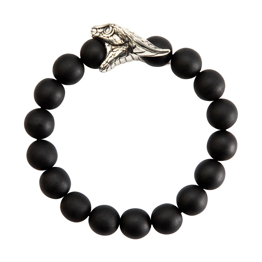 Chinese Zodiac Ebony Bead Bracelet - Year of the Snake