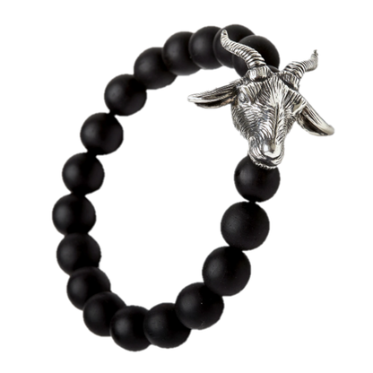 Chinese Zodiac Ebony Bead Bracelet - Year of the Goat